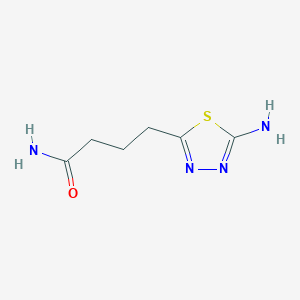 molecular formula C6H10N4OS B13206422 4-(5-Amino-1,3,4-thiadiazol-2-yl)butanamide 