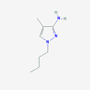 molecular formula C8H15N3 B13206445 1-butyl-4-methyl-1H-pyrazol-3-amine 