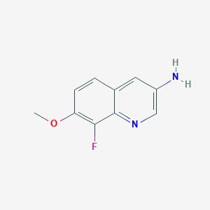 molecular formula C10H9FN2O B13206473 8-Fluoro-7-methoxyquinolin-3-amine 