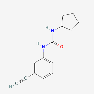 molecular formula C14H16N2O B13206488 3-Cyclopentyl-1-(3-ethynylphenyl)urea 