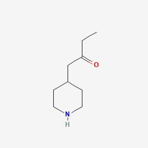 molecular formula C9H17NO B13206504 1-(Piperidin-4-yl)butan-2-one 