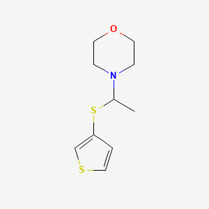 molecular formula C10H15NOS2 B13206507 4-[1-(Thiophen-3-ylsulfanyl)ethyl]morpholine 