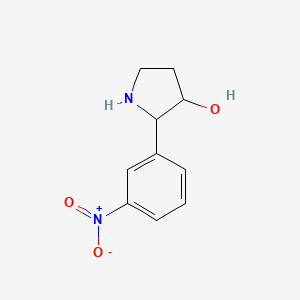 molecular formula C10H12N2O3 B13206511 2-(3-Nitrophenyl)pyrrolidin-3-ol 