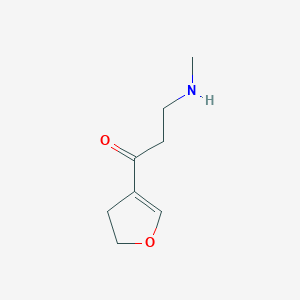 molecular formula C8H13NO2 B13206526 1-(4,5-Dihydrofuran-3-yl)-3-(methylamino)propan-1-one 