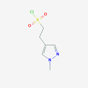 molecular formula C6H9ClN2O2S B13206548 2-(1-Methyl-1H-pyrazol-4-yl)ethane-1-sulfonyl chloride 