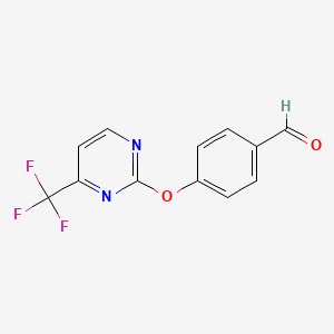 4-{[4-(Trifluoromethyl)pyrimidin-2-yl]oxy}benzaldehyde