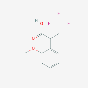 molecular formula C11H11F3O3 B13206562 4,4,4-Trifluoro-2-(2-methoxyphenyl)butanoic acid 