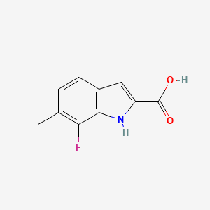 molecular formula C10H8FNO2 B13206578 7-fluoro-6-methyl-1H-indole-2-carboxylic acid 