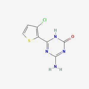 molecular formula C7H5ClN4OS B13206581 4-Amino-6-(3-chlorothiophen-2-YL)-2,5-dihydro-1,3,5-triazin-2-one 