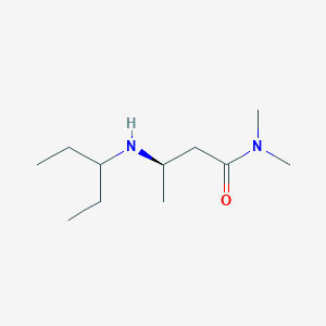 molecular formula C11H24N2O B13206588 (3R)-N,N-Dimethyl-3-[(pentan-3-yl)amino]butanamide 