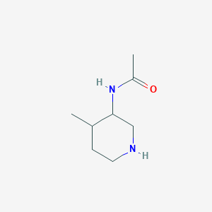 molecular formula C8H16N2O B13206589 N-(4-methylpiperidin-3-yl)acetamide 