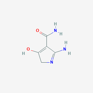 molecular formula C5H7N3O2 B13206593 2-amino-4-oxo-4,5-dihydro-1H-pyrrole-3-carboxamide 
