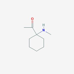 molecular formula C9H17NO B13206616 1-[1-(Methylamino)cyclohexyl]ethan-1-one 