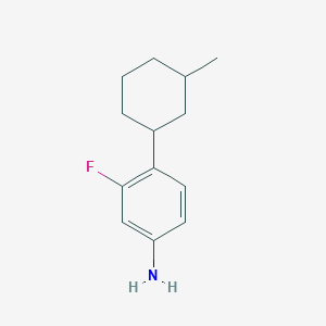 molecular formula C13H18FN B13206622 3-Fluoro-4-(3-methylcyclohexyl)aniline 