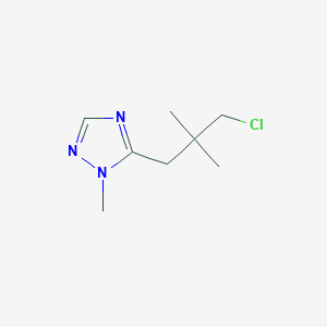 molecular formula C8H14ClN3 B13206660 5-(3-chloro-2,2-dimethylpropyl)-1-methyl-1H-1,2,4-triazole 