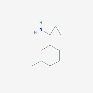 molecular formula C10H19N B13206663 1-(3-Methylcyclohexyl)cyclopropan-1-amine 
