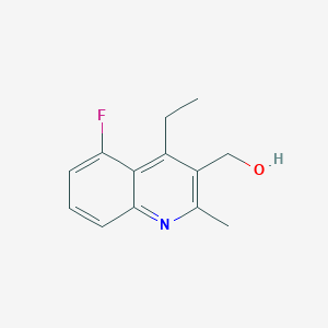 molecular formula C13H14FNO B13206664 (4-Ethyl-5-fluoro-2-methylquinolin-3-yl)methanol 