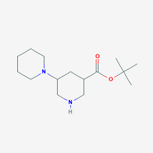 molecular formula C15H28N2O2 B13206688 tert-Butyl 5-(piperidin-1-yl)piperidine-3-carboxylate CAS No. 2059988-51-9