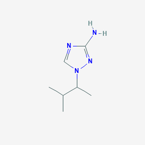 molecular formula C7H14N4 B13206712 1-(3-Methylbutan-2-yl)-1H-1,2,4-triazol-3-amine 
