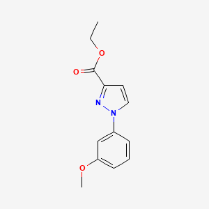 molecular formula C13H14N2O3 B13206719 Ethyl 1-(3-methoxyphenyl)-1H-pyrazole-3-carboxylate 
