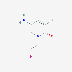molecular formula C7H8BrFN2O B13206721 5-Amino-3-bromo-1-(2-fluoroethyl)-1,2-dihydropyridin-2-one 