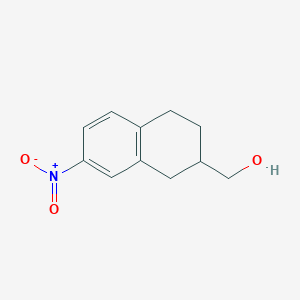 molecular formula C11H13NO3 B13206831 (7-Nitro-1,2,3,4-tetrahydronaphthalen-2-yl)methanol 