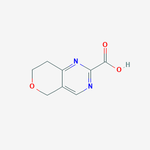 molecular formula C8H8N2O3 B13206848 5H,7H,8H-Pyrano[4,3-d]pyrimidine-2-carboxylic acid 