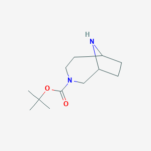 molecular formula C12H22N2O2 B1320686 Tert-butyl 3,9-diazabicyclo[4.2.1]nonane-3-carboxylate CAS No. 286947-16-8