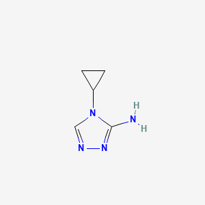 molecular formula C5H8N4 B13206866 4-cyclopropyl-4H-1,2,4-triazol-3-amine 