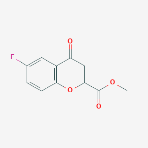 molecular formula C11H9FO4 B132069 rac-6-Fluoro-3,4-dihydro-4-oxo-2H-1-benzopyran-2-carboxylic Acid Methyl Ester CAS No. 134102-10-6