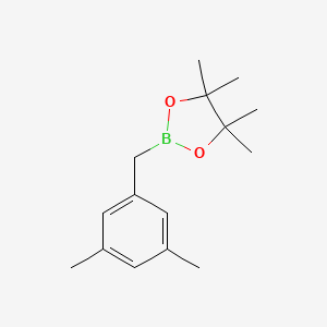 molecular formula C15H23BO2 B13206903 2-(3,5-Dimethylbenzyl)-4,4,5,5-tetramethyl-1,3,2-dioxaborolane CAS No. 356570-54-2