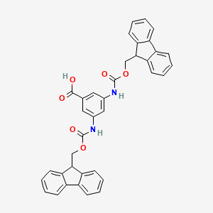molecular formula C37H28N2O6 B1320692 3,5-Bis((((9H-fluoren-9-yl)methoxy)carbonyl)amino)benzoic acid CAS No. 248602-44-0