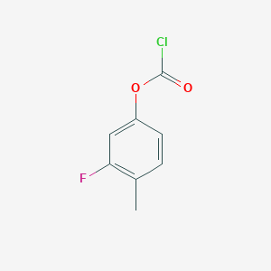 molecular formula C8H6ClFO2 B13206934 Carbonochloridic acid, 3-fluoro-4-methylphenyl ester CAS No. 331746-01-1