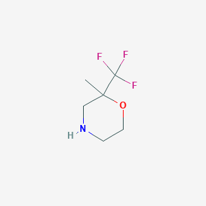 molecular formula C6H10F3NO B13206949 2-Methyl-2-(trifluoromethyl)morpholine 