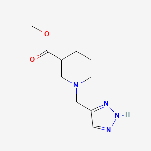 molecular formula C10H16N4O2 B13206980 Methyl 1-[(2H-1,2,3-triazol-4-yl)methyl]piperidine-3-carboxylate 