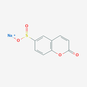 molecular formula C9H5NaO4S B13207057 Sodium 2-oxo-2H-chromene-6-sulfinate 