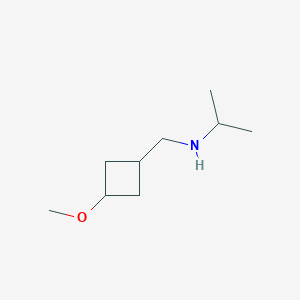 molecular formula C9H19NO B13207070 [(3-Methoxycyclobutyl)methyl](propan-2-yl)amine 