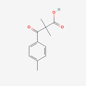 molecular formula C12H14O3 B13207085 2,2-Dimethyl-3-(4-methylphenyl)-3-oxopropanoic acid 