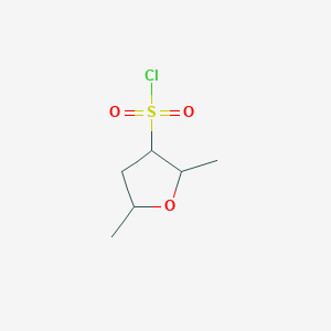 molecular formula C6H11ClO3S B13207096 2,5-Dimethyloxolane-3-sulfonyl chloride 