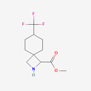 molecular formula C11H16F3NO2 B13207107 Methyl 7-(trifluoromethyl)-2-azaspiro[3.5]nonane-1-carboxylate 