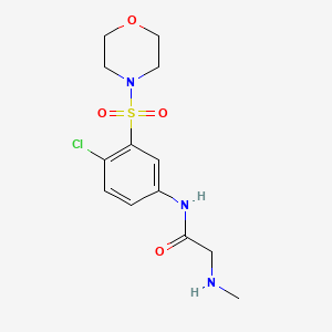 molecular formula C13H18ClN3O4S B13207138 N-[4-chloro-3-(morpholine-4-sulfonyl)phenyl]-2-(methylamino)acetamide 