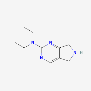 molecular formula C10H16N4 B13207160 N,N-diethyl-5H,6H,7H-pyrrolo[3,4-d]pyrimidin-2-amine 