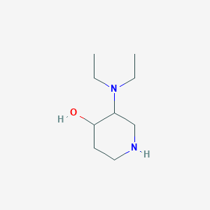 molecular formula C9H20N2O B13207219 3-(Diethylamino)piperidin-4-ol 