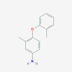 molecular formula C14H15NO B1320722 3-Methyl-4-(2-methylphenoxy)aniline CAS No. 860573-00-8