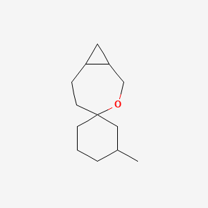 molecular formula C13H22O B13207230 5'-Methyl-3-oxaspiro[bicyclo[5.1.0]octane-4,1'-cyclohexane] 