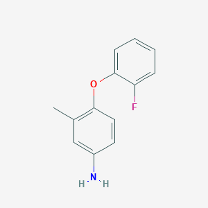 molecular formula C13H12FNO B1320725 4-(2-Fluorophenoxy)-3-methylaniline CAS No. 946698-56-2