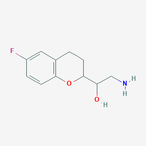 molecular formula C11H14FNO2 B132073 alpha-(Aminomethyl)-6-fluoro-3,4-dihydro-2H-1-benzopyran-2-methanol CAS No. 897661-66-4