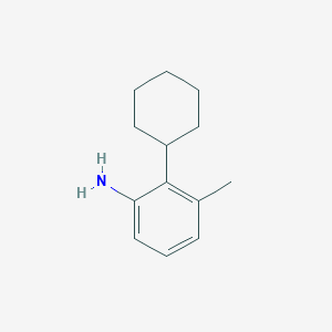 molecular formula C13H19N B13207302 2-Cyclohexyl-3-methylaniline 
