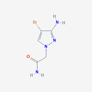 molecular formula C5H7BrN4O B13207327 2-(3-Amino-4-bromo-1H-pyrazol-1-YL)acetamide 