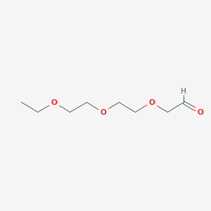 molecular formula C8H16O4 B13207381 2-[2-(2-Ethoxyethoxy)ethoxy]acetaldehyde 